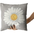 thumbnail image 3 of Spring Summer Pillow Covers 18X18 in Grey Daisy Floral Couch Pillow Cases Set of 2 Flower Bloom Farmhouse Throw Pillows Spring Decor for Room Bedroom Cushion Outdoor, 3 of 6