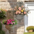 thumbnail image 7 of SLYNSHome Rustic Flower Pot Metal Wall Planter Outdoor Spring Summer Decoration Brown Hanging Wall Mount Plan Pot for Farmhouse Garden Decor, 7 of 7