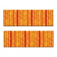 thumbnail image 2 of Orange Bench Cushion Set of 2, Vertically Stripes Pattern with Flowers Swirled Leaves and Dots Design, Standard Size Foam Pad and Decorative Cover, Orange Yellow, by Ambesonne, 2 of 4