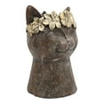 thumbnail image 4 of A&B Home Cat Head with Gold Wreath Magnesium Planter 8.5" x 7.7" x 12.4", 4 of 7