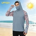 thumbnail image 2 of LWavelet Men's UPF 50+ UV Protection Fishing Shirt with Face Cover Long Sleeve Quick Dry Breathable Sun Hoodie for Beach, 2 of 7
