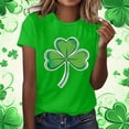 thumbnail image 1 of TaTaai Womens Casual St Patrick's Day Printed Top Short Sleeve Round Neck Loose Fit T Shirt Fashion Blouse Soft Lightweight Comfortable for Spring Daily Gift, 1 of 5