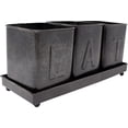 thumbnail image 2 of Boston Warehouse EAT Flatware Storage Caddy, Black Galvanized, 2 of 4