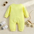 thumbnail image 7 of 0-3 Months Newborn Baby Clothes & Play One-Piece Bodysuit Long Sleeve Solid Romper Infant Jumpsuit Snap Newborn Pajamas Unisex Clothes Yellow, 7 of 7