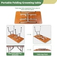 thumbnail image 5 of Noaman 36 Inch Foldable Dog Grooming Table with Adjustable Arm, Noose & Non-Slip Surface, Blue, 5 of 7
