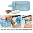 thumbnail image 5 of Large Capacity Multifunctional Pencil Case with Multiple Compartments, Waterproof Canvas Storage Bag for Organizing Stationery, Pens, Markers, and Accessories, 5 of 5