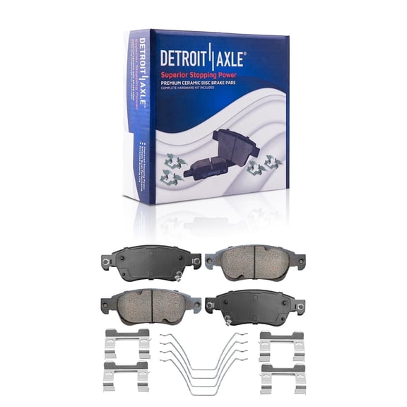 Detroit Axle - Front Brake Pads for 2008-2013 INFINITI G37, 2007-2008 G35, 2014-2015 Q60, Ceramic Brake Pads w/Hardware Replacement