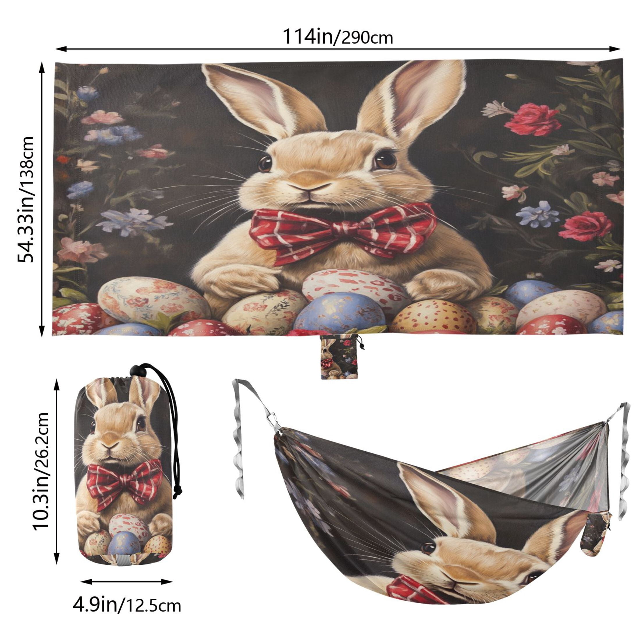 Hammock Camping Hammock Nylon Portable Hammock Travel Camping Hammock Easter Brown Rabbit