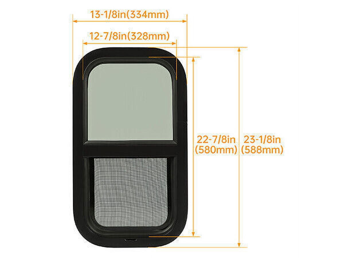 Kojem 2PCS 12 x 22 RV Window Tiny House Vertical Slider W/Screen