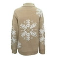 thumbnail image 4 of Awdenio Winter Warm Sweaters for Women Casual Christmas Snow Printed Long Sleeve Round Neck Knitted Loose Ribbed Pullover Sweater, 4 of 4