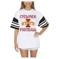 thumbnail image 3 of Women's Gameday Couture  White Iowa State Cyclones Starting Lineup Contrast Sporty Heritage Oversized T-Shirt, 3 of 4