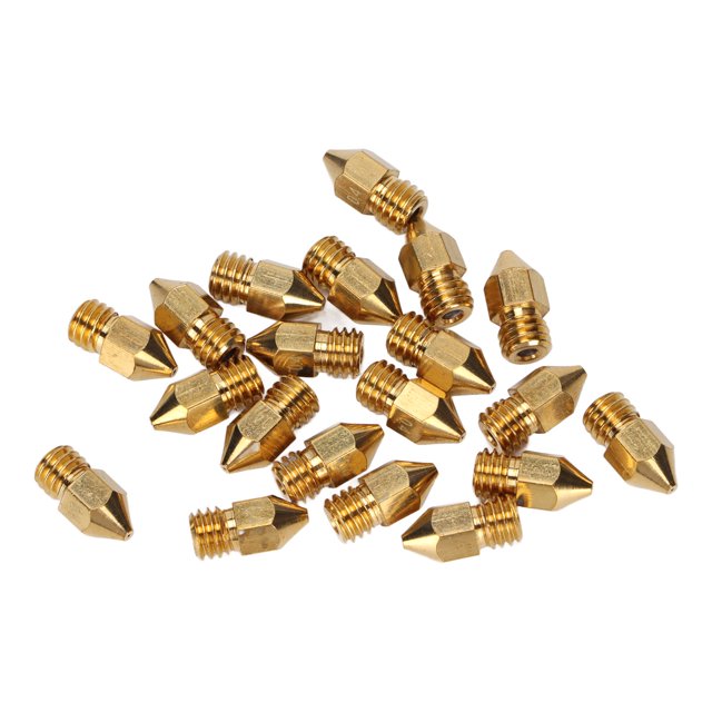 Kit de 20 boquillas MK8 Bling Bling 1,75 mm con rosca M6 para impresora 3D