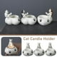 thumbnail image 3 of WAITLOVER Candelabro de gatito de dibujos animados, candelabro de té de cerámica hecho a mano, candelabro perfumado de animales, decoración del hogar, regalo para mamá amante de los gatos, 3 of 6