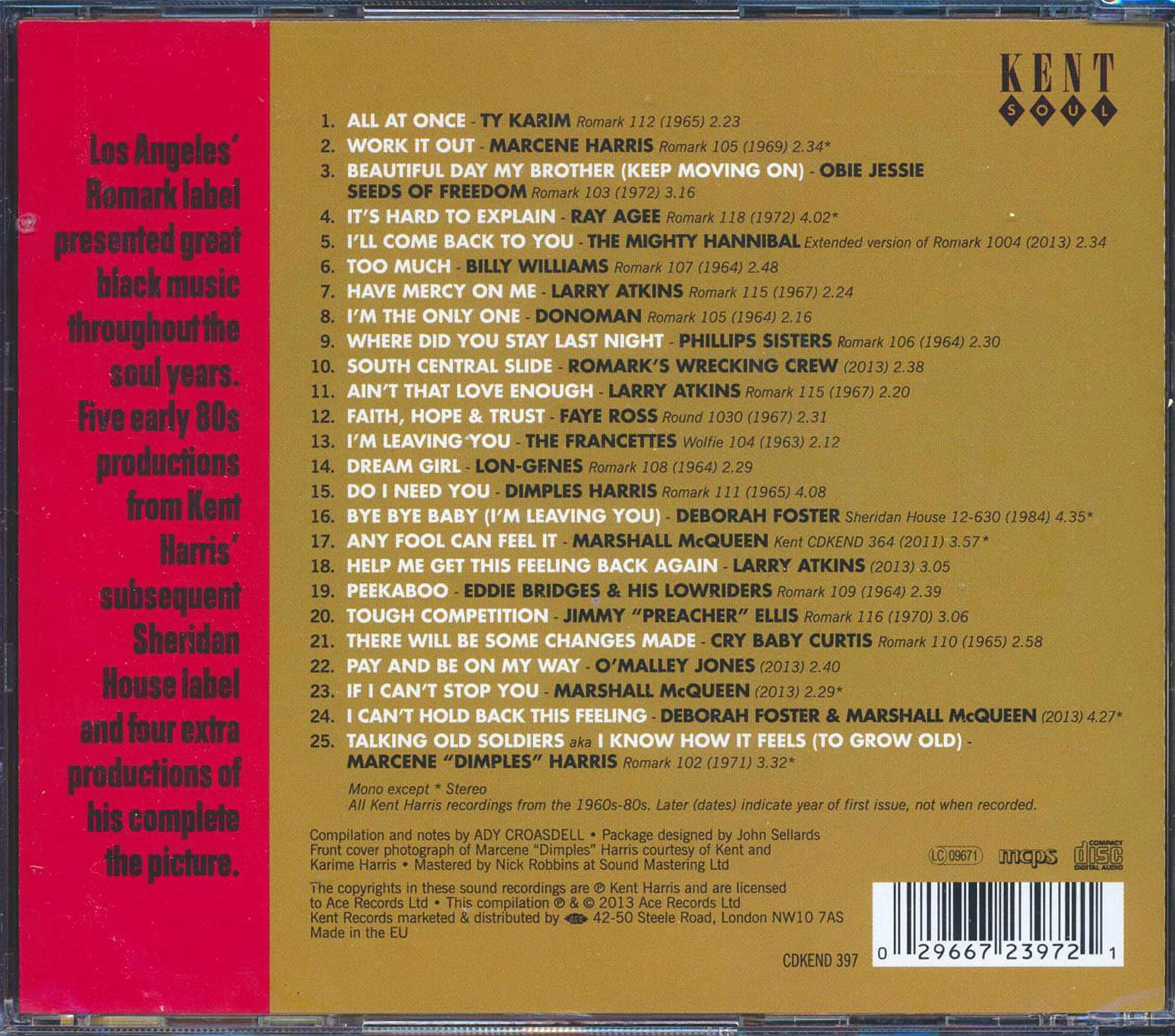 Various Artists - Romark Records: Kent Harris Soul Sides / Various - Music & Performance - CD