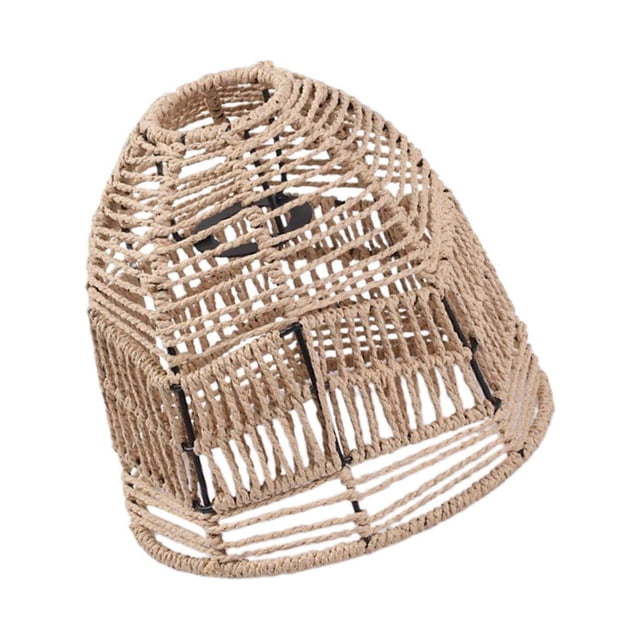 Rope Rattan Hanging Pendant Lampshade for Dining Table wicker chandelier Cover 18.5x18.5x5.5CM