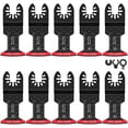 thumbnail image 1 of 10PCS Bi-Metal Oscillating Saw Blades 44mm Arc Edge Multitool Cutting Blade Kit Multifunctional Oscillating Multitool Blade with 3 Spacer Adapters for Metal Wood Precise Cutting, 1 of 9