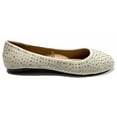 thumbnail image 2 of Shoes8teen Womens Faux Suede Rhinestone Ballerina Ballet Flats (9/10, 4021 Nude), 2 of 4