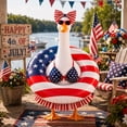 thumbnail image 4 of Ouuluon 4th of July Porch Goose Outfits Patriotic Easy Wear Porch Outfit, 23 inch USA Flag Themed Decor Costume for Yard Garden Independence Day, 4 of 6