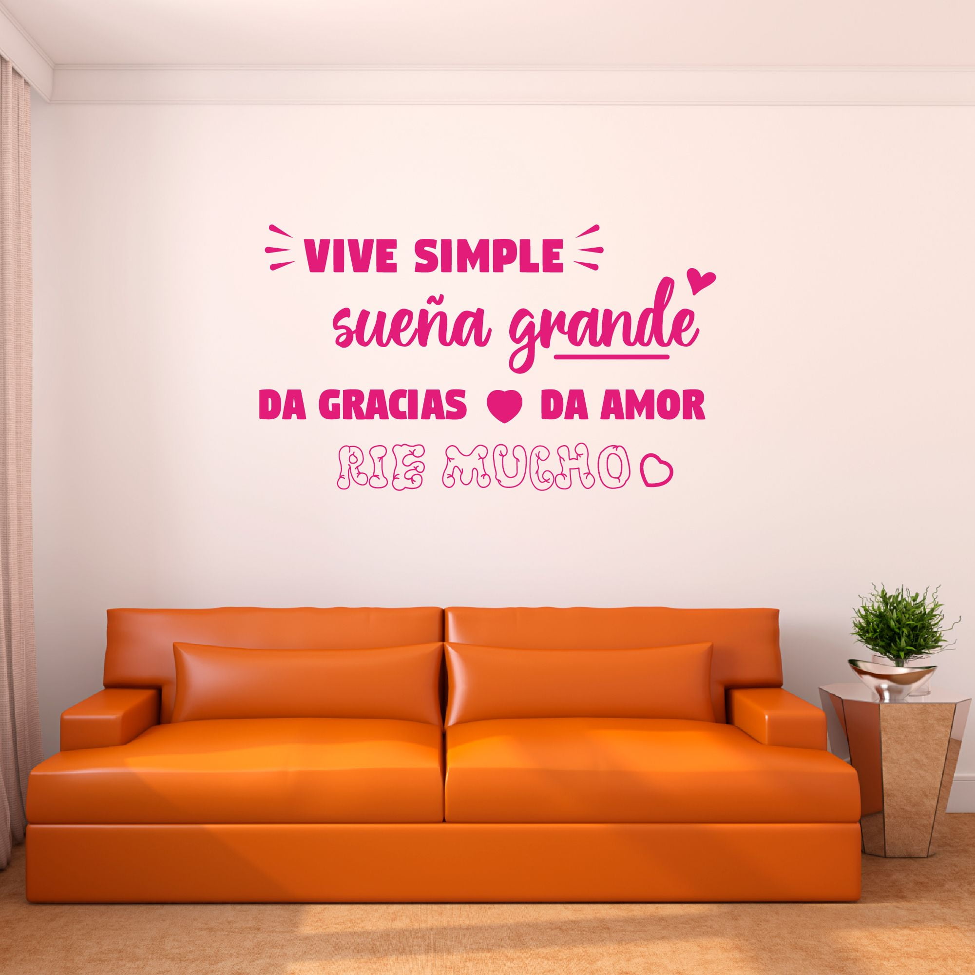 Spanish Wall Decals for Students Classroom Vive simple sueña grande