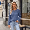 thumbnail image 3 of SUNBS Long Sleeve Shirts for Women Casual Tunic Tops Crewneck Dressy Blouse Trendy Clothes, 3 of 9