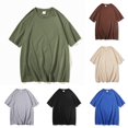 thumbnail image 3 of MYG Men and Women Summer Short Sleeve Solid Basic T-Shirts Unisex All-match Tops, 3 of 8