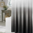 thumbnail image 2 of Black Shower Curtain, Polyester Ombre Bath Shower Curtains for Bathroom, Textured Fabric Waterproof Shower Curtain Liner with 12 Hooks,Machine Washable（72 x 72 inch,Black）, 2 of 6