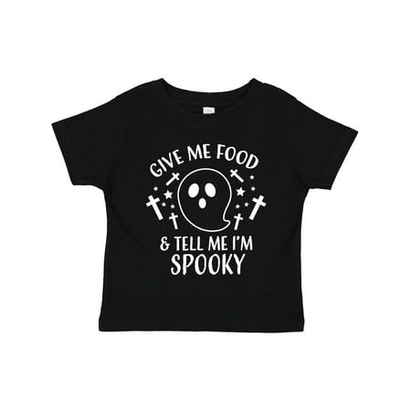 

Inktastic Give Me Food and Tell Me Im Spooky with Ghost Halloween Humor Gift Toddler Boy or Toddler Girl T-Shirt