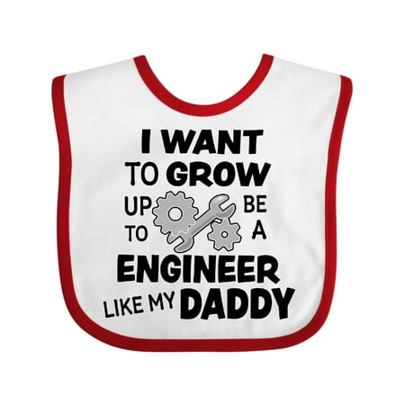 

Inktastic I Want to Grow Up to Be a Engineer Like My Daddy Gift Baby Boy or Baby Girl Bib