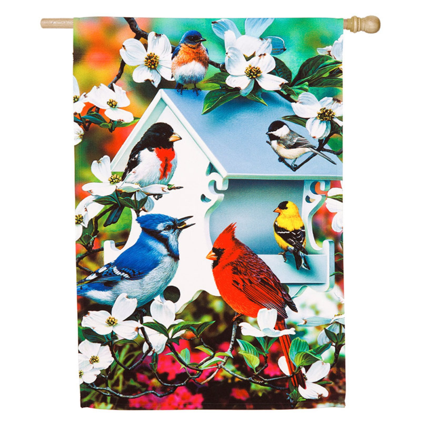 Evergreen Flag Backyard Birds Flag - Walmart.com