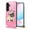 Dog Pink Heart, variant on For Samsung Galaxy S25+ S25 Plus /S24+ Case, Hybrid Clear Frame with Trendy Pattern Design, Shockproof Hard Back & TPU Rubber Phone Cover (Pink Butterfly)
