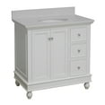 thumbnail image 3 of Bella 36" Bathroom Vanity with White Cabinet and Quartz Top, 3 of 6