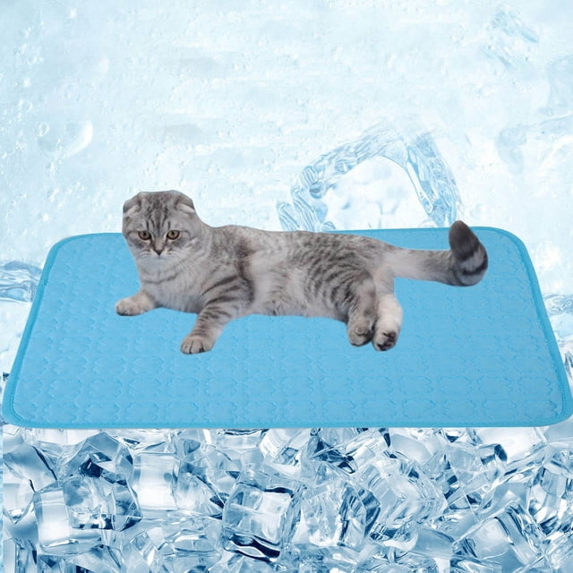 Cojín de Seda Fría para Mascotas, Lavable, para Perros y Gatos, para Cama, Sofá, Asiento de Coche y Suelo.