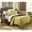 Gold, variant on Lugano Reversible Color Block Modern design Quilt with Shams Set