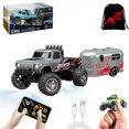 thumbnail image 1 of LOVEVER Mini Rc Monster Truck  1/64 Scale Monster Truck with Lights  2.4Ghz Remote Control Car Rechargeable Mini Monster Truck Rc  Alloy Rc Semi Truck for Kids Gifts  Speed Adjustable, 1 of 7