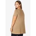 thumbnail image 2 of Roaman's Women's Plus Size Cotton Ultimate Scoopneck Swing Tunic, 2 of 6