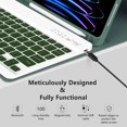 thumbnail image 5 of Detachable Bluetooth Keyboard Folio with Pencil Holder for 11-inch iPad Air M3/M2, 10.9-inch iPad Air 4th/5th Gen & 11-inch iPad Pro (2018–2022),Deep Green, 5 of 8