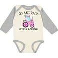 thumbnail image 3 of Inktastic Grandpa's Little Farmer- Pink Tractor and Flowers Boys or Girls Long Sleeve Baby Bodysuit, 3 of 5