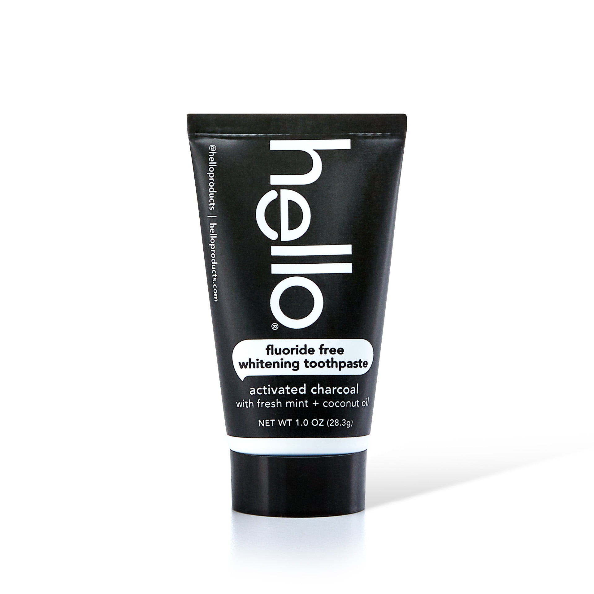 Hello Activated Charcoal Fluoride Free Whitening Toothpaste, Vegan & SLS Free, 1oz