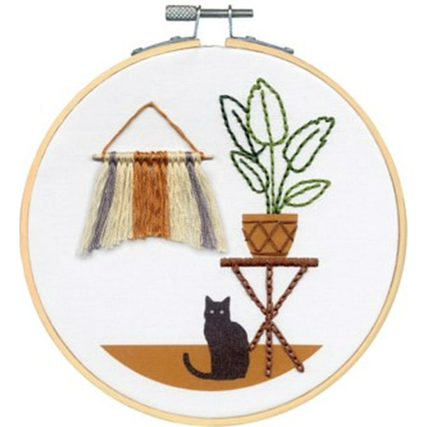 Simplicity Cat Wall Hanging Embroidery Kit By Dimensions 1 Each Walmart Com Walmart Com