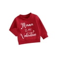 thumbnail image 2 of Mommy and Me Matching Outfits Letter Print Round Neck Pullover Long Sleeve Sweatshirts Tops, 2 of 10