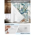 thumbnail image 3 of No Hook Shower Curtain with Snap in Liner,Coastal Crab Ocean Starfish Shell Waterproof Bath Curtain Double Layers with See Through Top Window,Blue Gradient Retro Back Hotel Shower Curtains 36x72in, 3 of 9