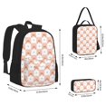 thumbnail image 2 of Pofeuu love plaid fox Print Backpack Travel Backpacks With Lunch Bag Pencil Bag Set 3 pcs Set Cartoon Backpack, 2 of 7