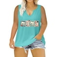thumbnail image 2 of BLTIBY 2025 Mama Shirts for Women Mothers Day Mommy Mom Graphic Sleeveless V Neck T Shirts Casual Pullover Tops Tee Gifts Sky Blue 2 M, 2 of 4