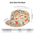thumbnail image 2 of Flat Bill Trucker Hats for Women Men - Fruits Peach2 Adjustable Flat Baseball Cap Snapback Hats Dad Hats for Men, 2 of 7