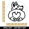 thumbnail image 2 of Cute Corgi with a Heart Butt Self-Inking Rubber Stamp Ink Stamper - Red Ink - Large 1-1/2 Inch, 2 of 7