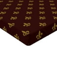 thumbnail image 2 of Ambesonne Fleur De Lis Fitted Sheet 2 Pcs Set, Royal Pattern, Queen, Burgundy Earth Yellow, 2 of 3