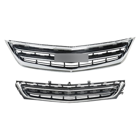Chrome Front Upper Lower Grille Grill Set New For Chevrolet Impala 2014-2020