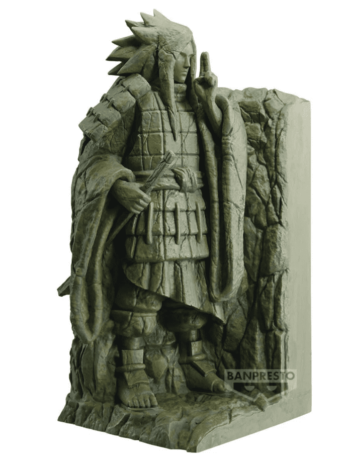 Banpresto Naruto FiguLife Uchiha Madara Figure Pen Stand Bookend, The Final Valley Anime Collectible Statue 19 cm