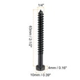 thumbnail image 2 of Unique Bargains 1/4' x 2-1/2' Carbon Steel Phillips Head Half Thread Self-Tapping Hex Lag Screws 25 Pack, 2 of 5