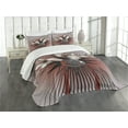 thumbnail image 3 of Ambesonne Bowling Party Quilted Bedspread Set 3 Pcs, Ball Crash Pins, King Size, Mauve Grey Red, 3 of 5